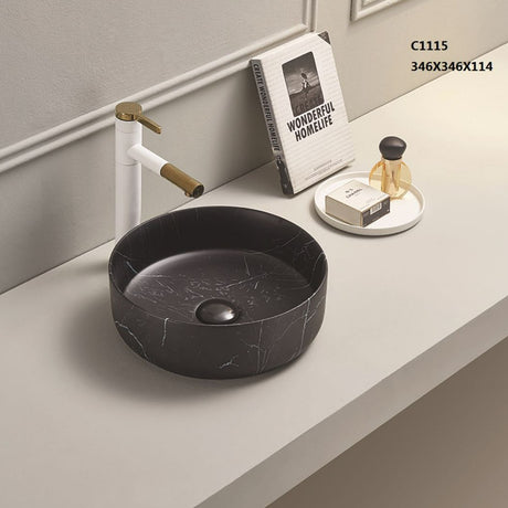 poseidon-round-matte-black-carrara-basin-400mm-x-400mm-x-140mm