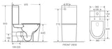 PANI Back to Wall Toilet White 670 x 380 x 860mm