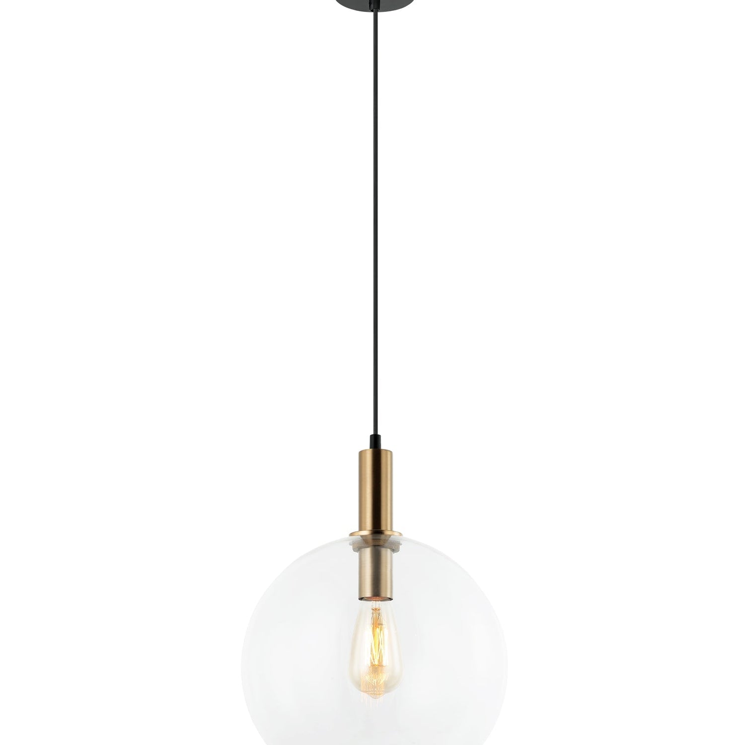 PATERA: Interior Glass with Extended Bronze Highlight Pendant Lights