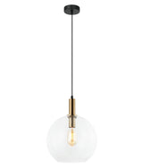 PATERA: Interior Glass with Extended Bronze Highlight Pendant Lights