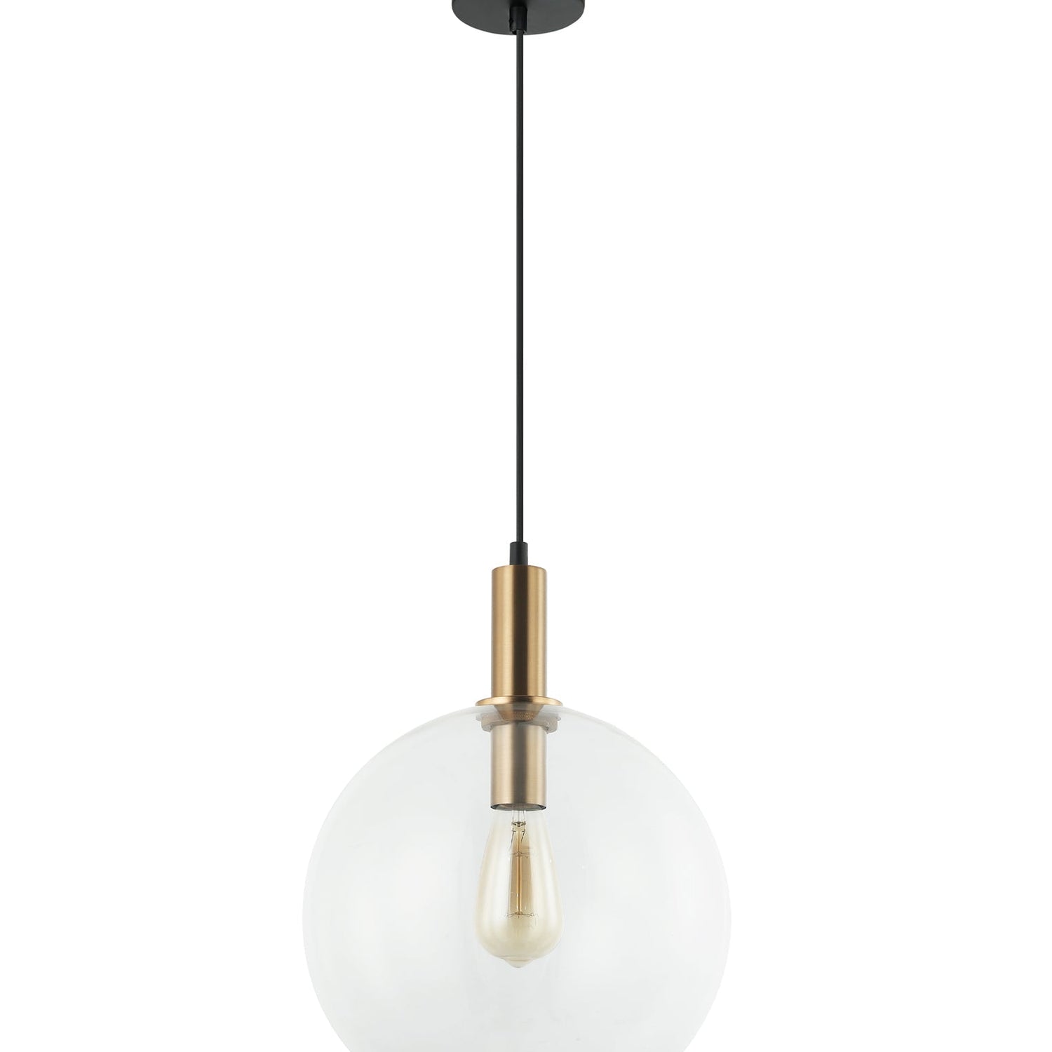 PATERA: Interior Glass with Extended Bronze Highlight Pendant Lights