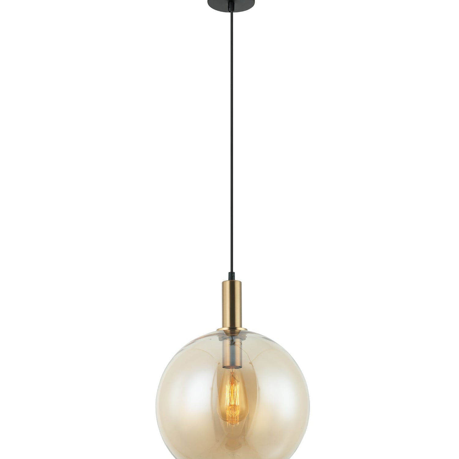 PATERA: Interior Glass with Extended Bronze Highlight Pendant Lights