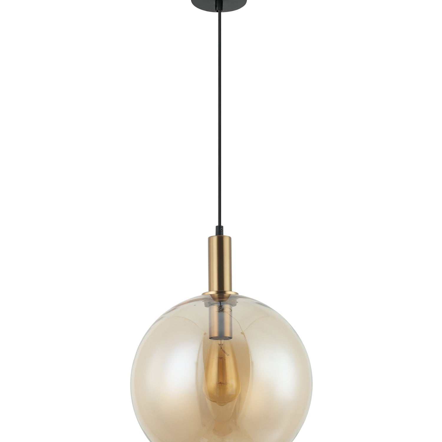 PATERA: Interior Glass with Extended Bronze Highlight Pendant Lights