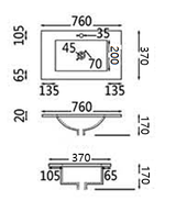 PETRA PVC Wall Hung Vanity 750mm