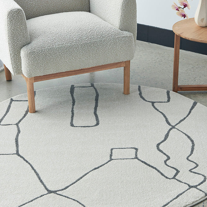 Paradise Amy Grey Round Rug