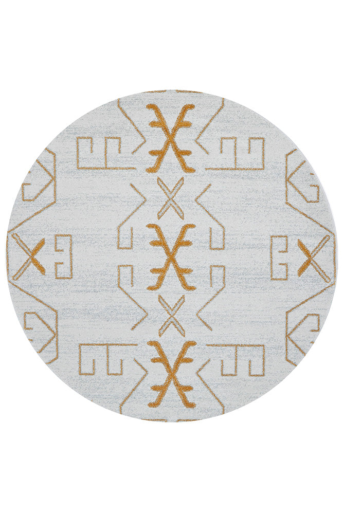 Paradise Cala Gold Round Rug