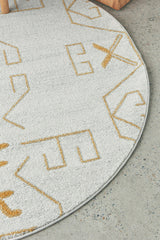 Paradise Cala Gold Round Rug