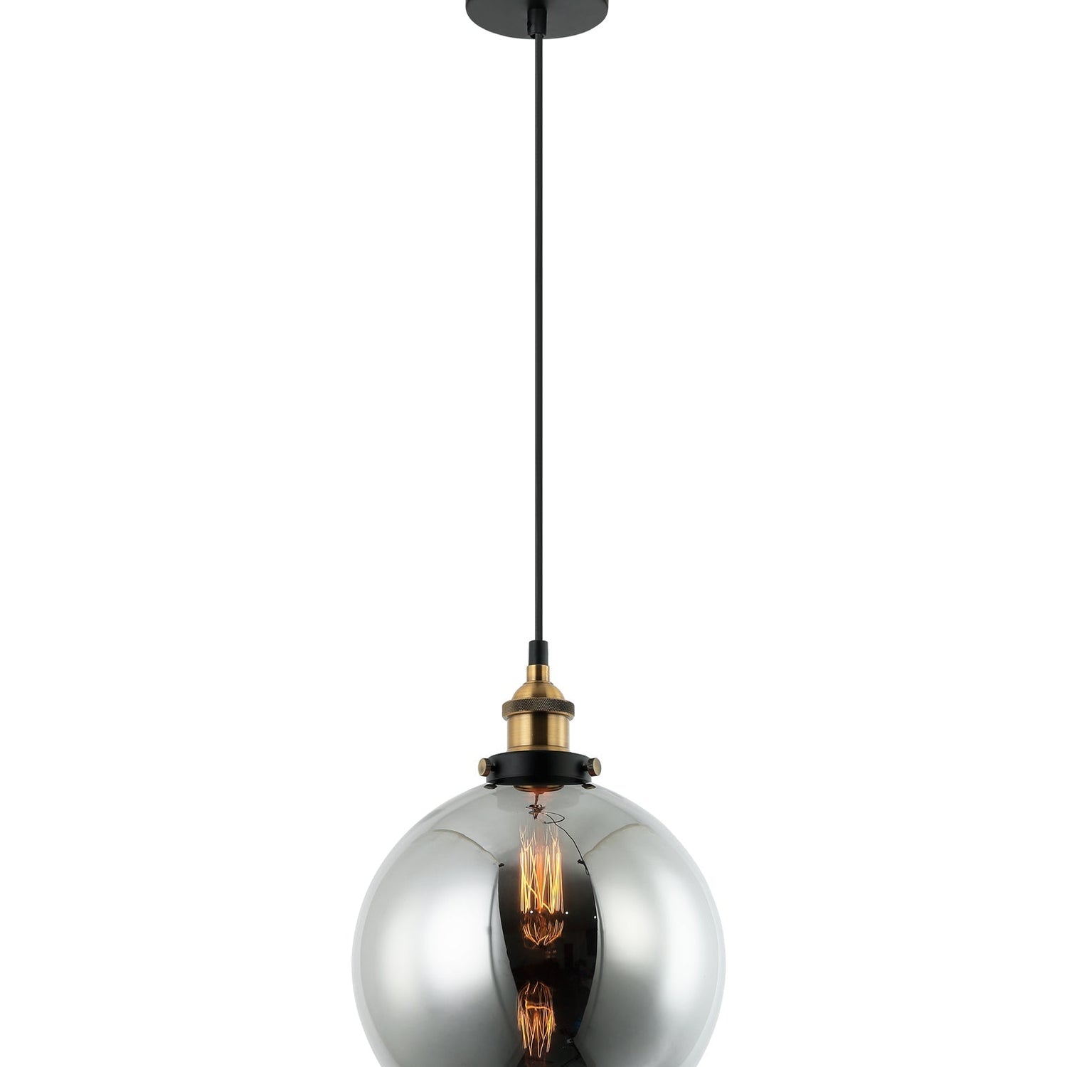 PESINI: Interior Wine Glass with Antique Brass/ Chrome Highlight Pendant Lights