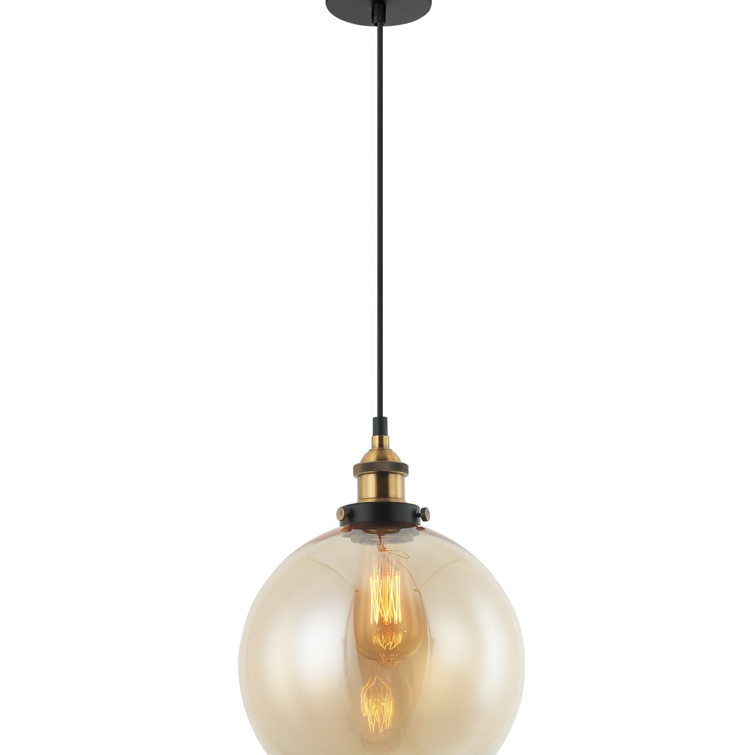 PESINI: Interior Wine Glass with Antique Brass/ Chrome Highlight Pendant Lights