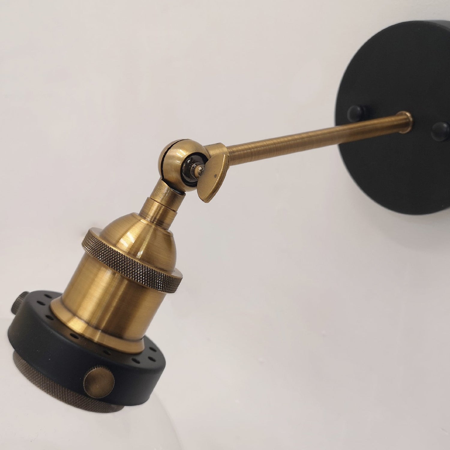 PESINI: Interior Swing Arm Glass with Antique Brass/ Chrome Highlight Wall Lights