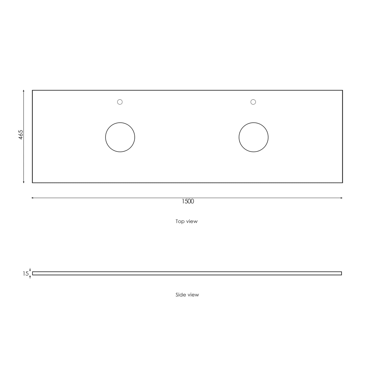 PETRA Wall Hung Vanity 1500mm (Single/ Double Bowls)