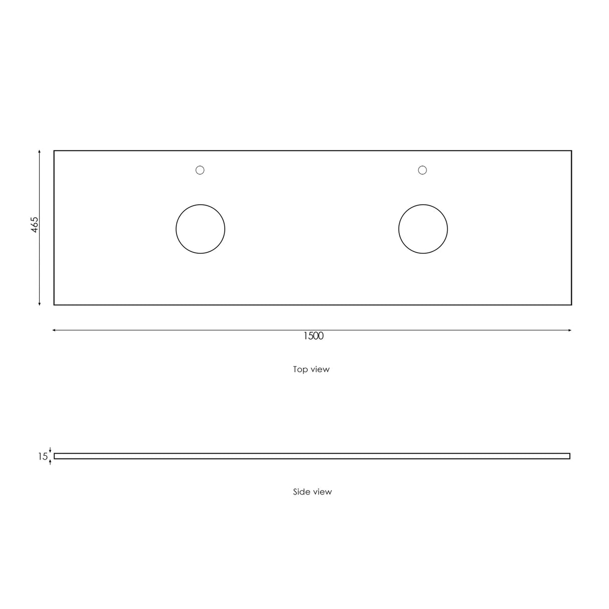 PETRA Wall Hung Vanity 1500mm (Single/ Double Bowls)