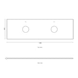 PETRA Wall Hung Vanity 1500mm (Single/ Double Bowls)