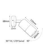 MR16 Exterior Wall Pillar Spot Lights (Anodized Aluminium) IP65