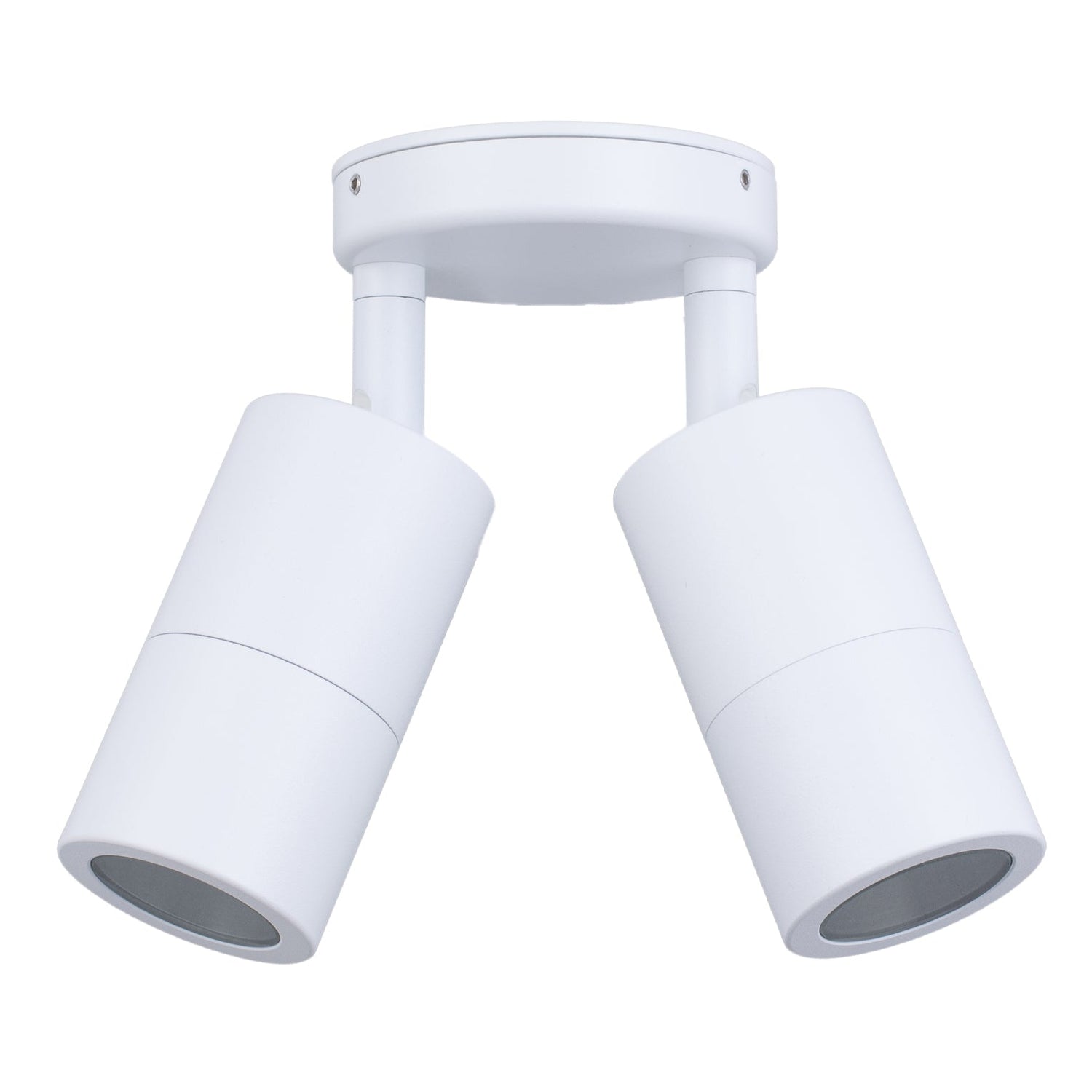 GU10 Exterior Wall Pillar Spot Lights (White Aluminium) IP65