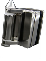 Pool Hinge - 180 ° Glass to Round Post - Heavy Duty Spring