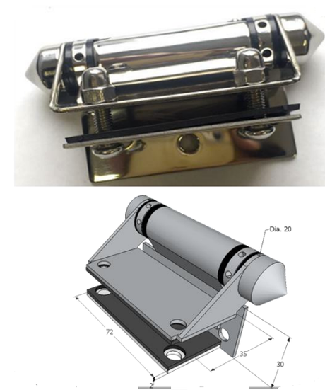Pool Hinge - 90 ° Glass to Square Post - Normal Spring