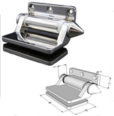 Pool Hinge - 90 ° Glass to Wall - Heavy Duty Spring