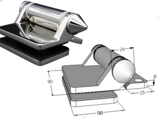 Pool Hinge - 180 ° Glass to Square Post - Heavy Duty Spring