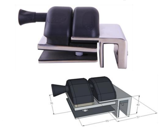 Pool Latch - Glass to glass 90 º External