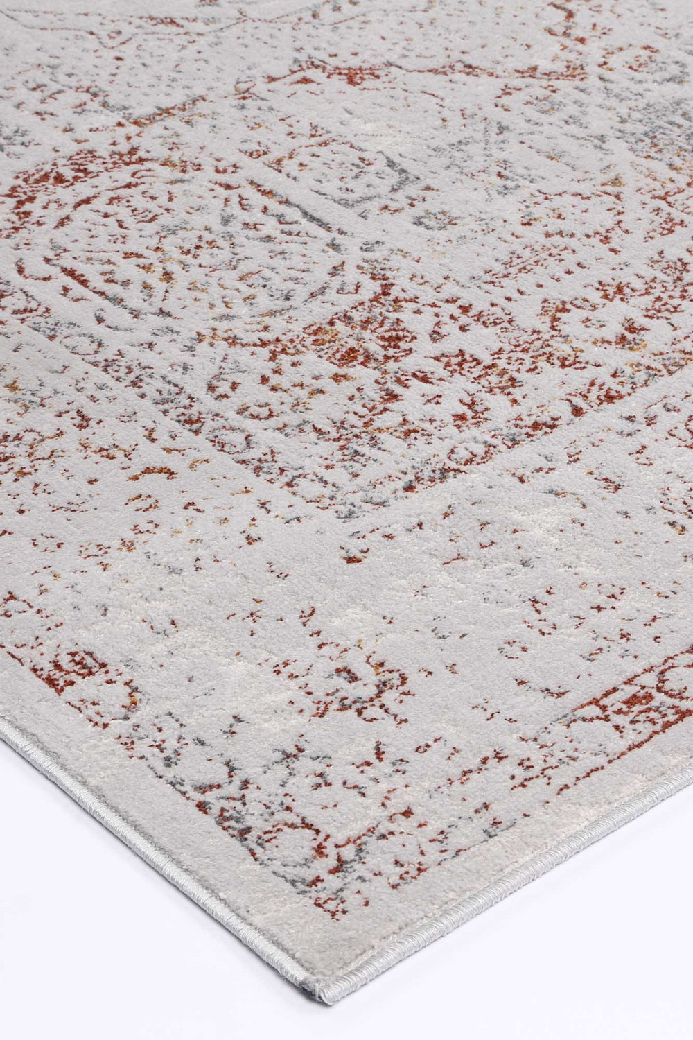 Malo Luna Cream & Red Traditional Rug
