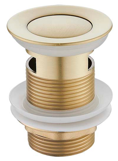 Push Plug Waste With Overflow 32mm (Brushed Gold)