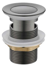 Push Plug Waste With Overflow 32mm (Brushed Gun Metal)