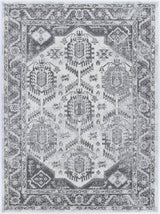 Ligures  White Grey Traditional Rug