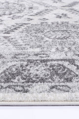 Ligures  White Grey Traditional Rug