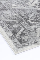 Ligures  White Grey Traditional Rug