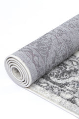 Ligures  White Grey Traditional Rug