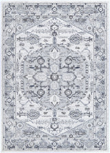 Ligures Grey White Rug