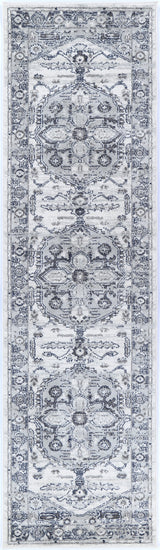 Ligures Grey White Rug