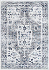 Ligures  Cream Blue Traditional Rug