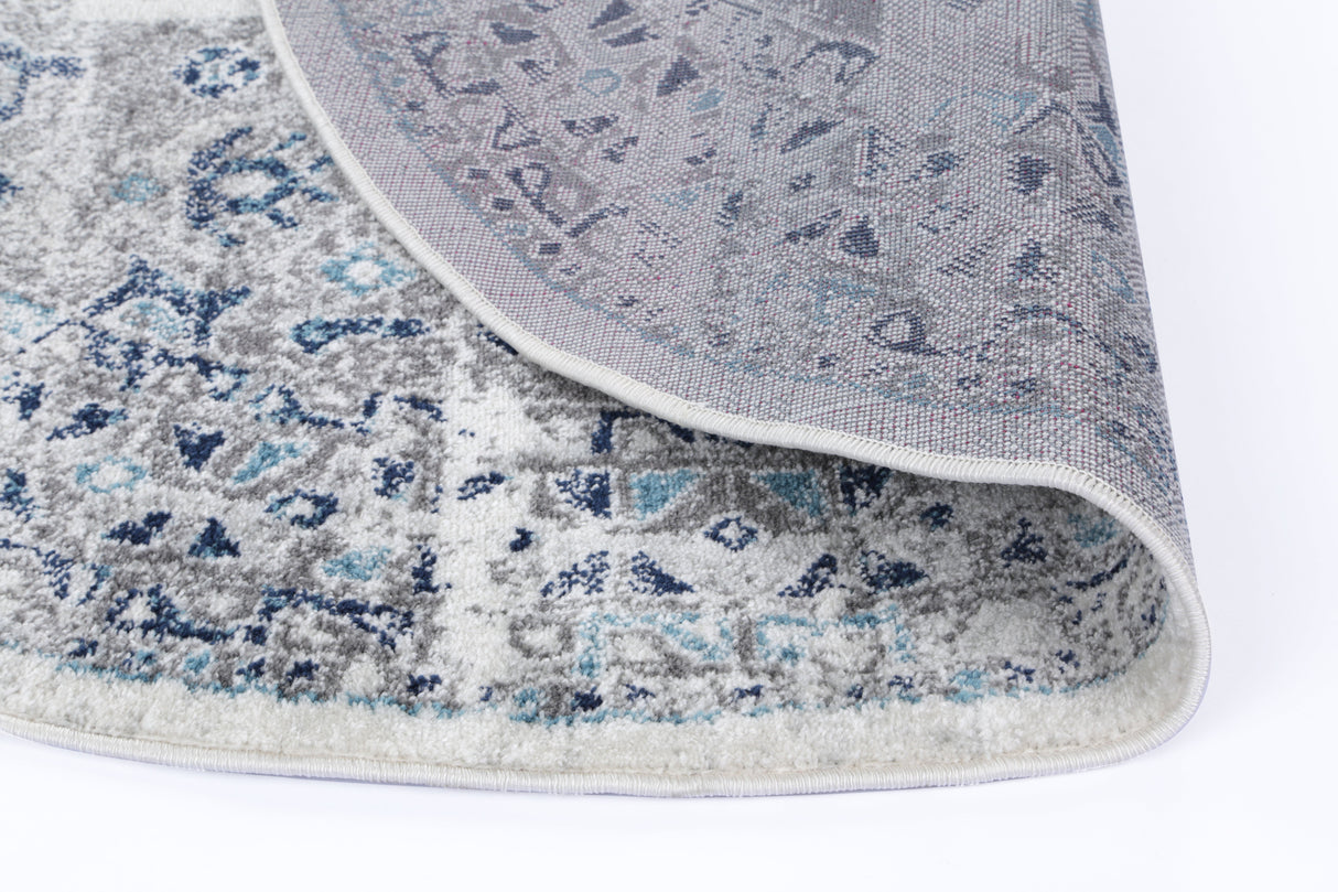 Ligures  Cream Blue Traditional Rug