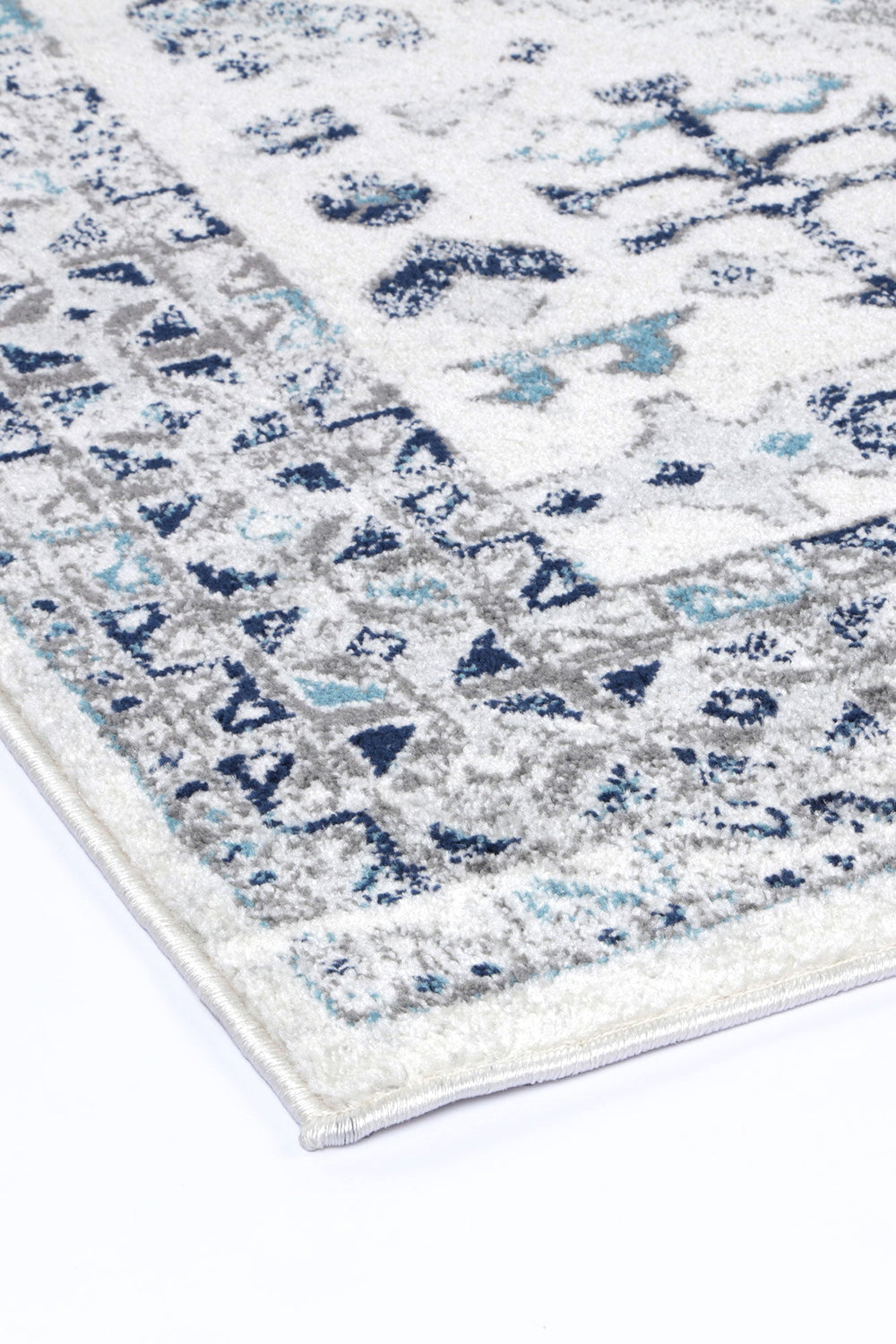 Ligures  Cream Blue Traditional Rug