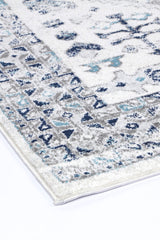 Ligures  Cream Blue Traditional Rug
