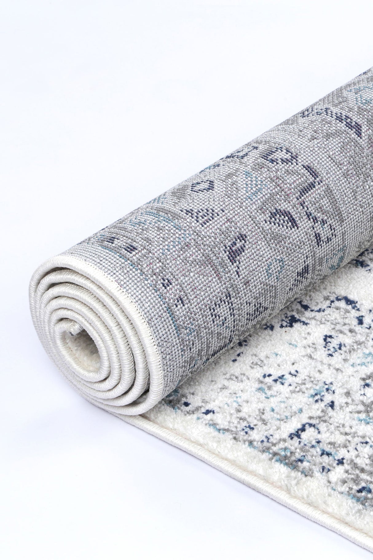Ligures  Cream Blue Traditional Rug