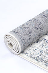 Ligures  Cream Blue Traditional Rug