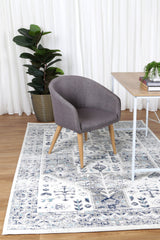 Ligures  Cream Blue Traditional Rug
