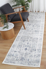 Ligures  Cream Blue Traditional Rug
