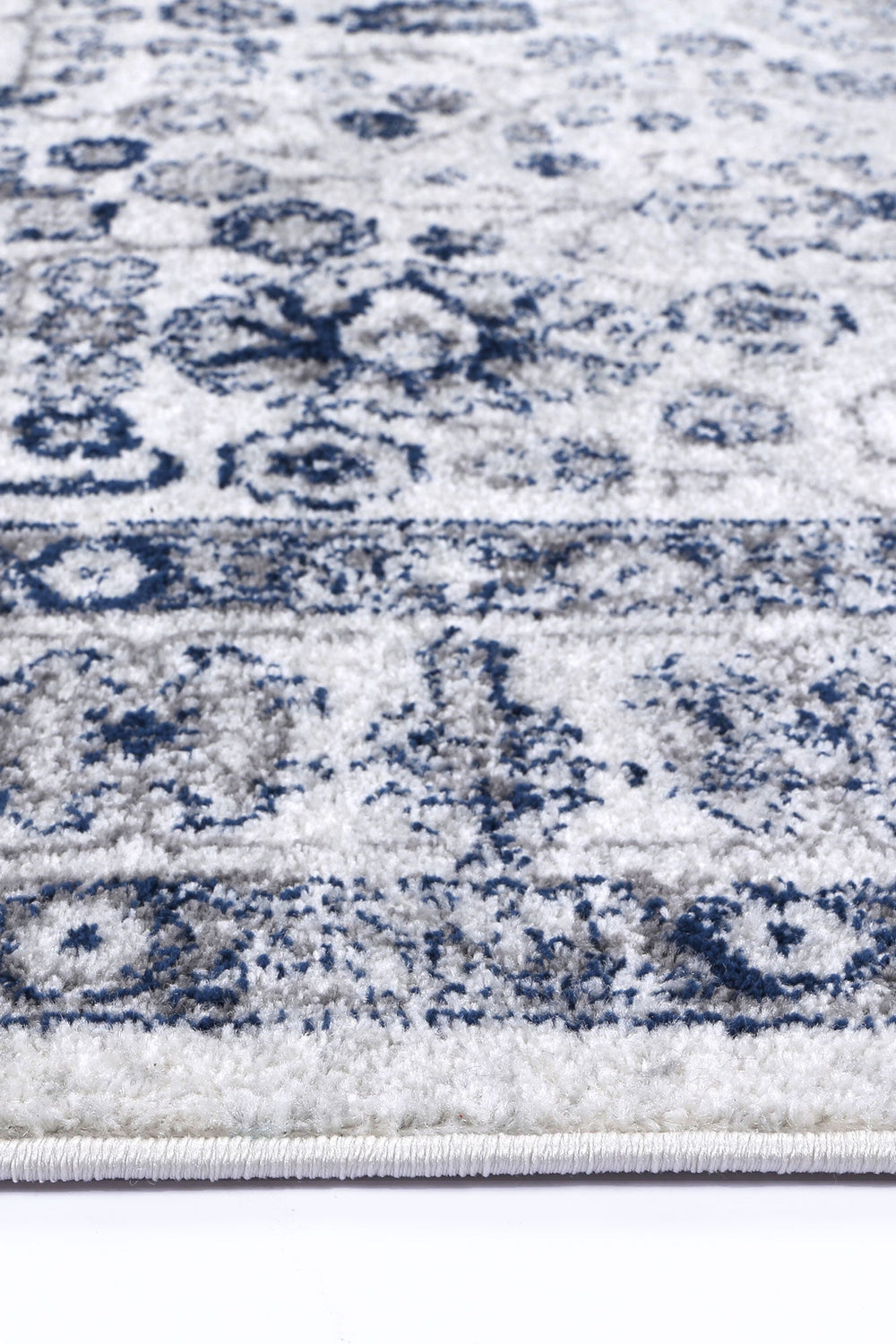 Ligures  Navy Cream Traditional Rug