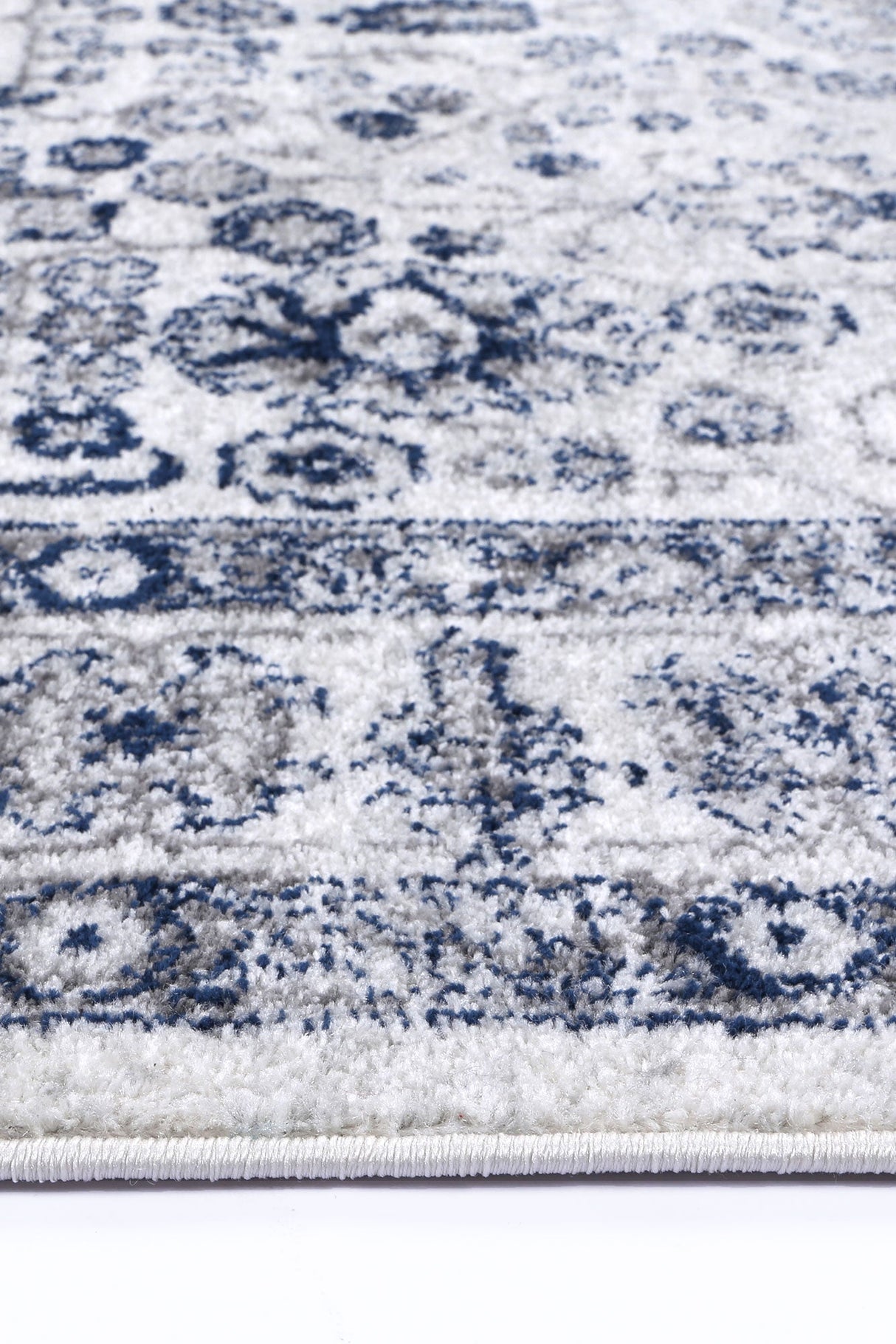 Ligures  Navy Cream Traditional Rug