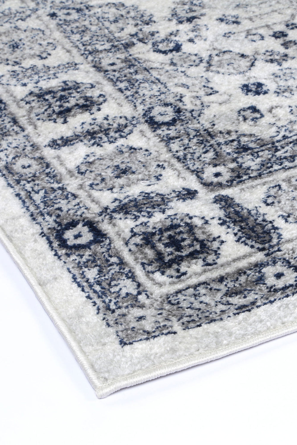 Ligures  Navy Cream Traditional Rug