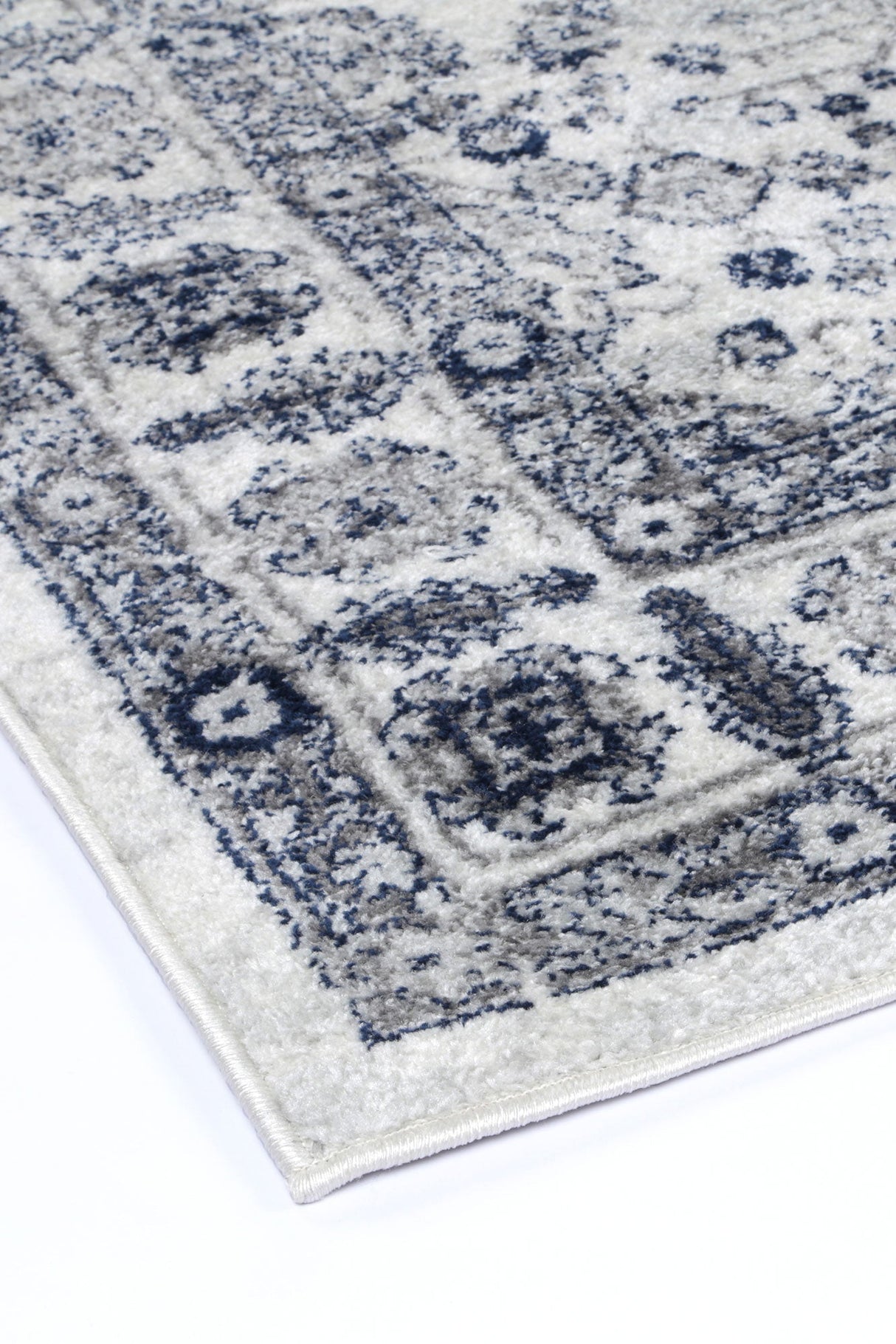 Ligures  Navy Cream Traditional Rug