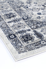 Ligures  Navy Cream Traditional Rug