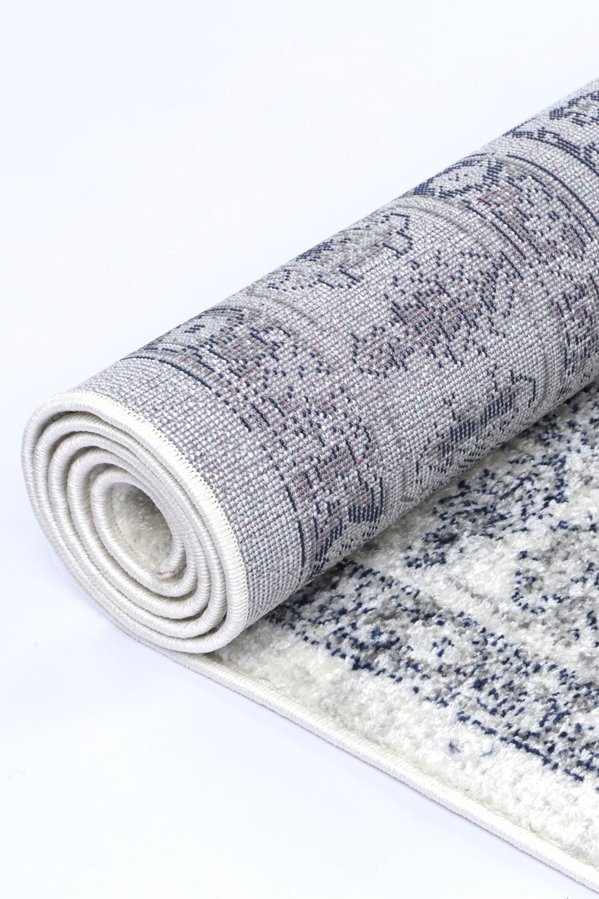 Ligures  Navy Cream Traditional Rug