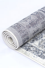Ligures  Navy Cream Traditional Rug