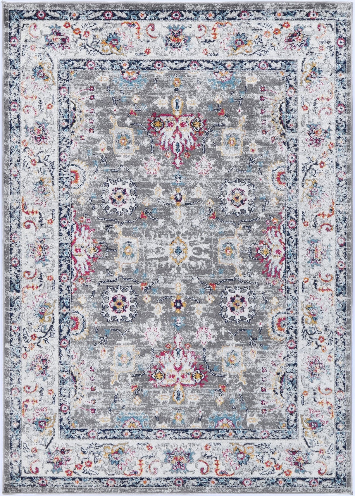 Ligures  Grey Multi Traditional Rug