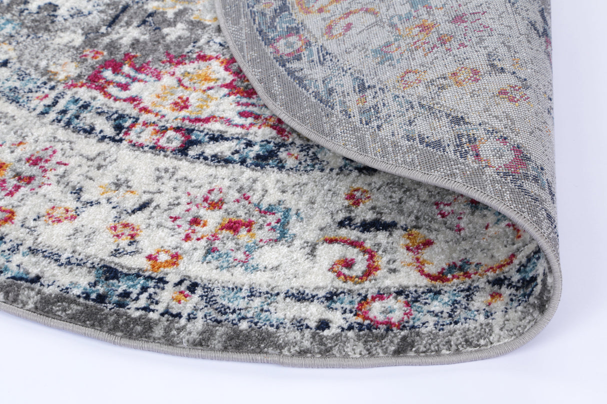 Ligures  Grey Multi Traditional Rug